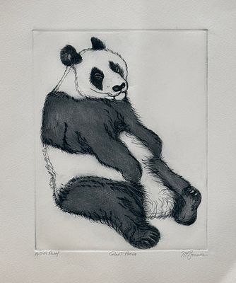 McGinnis Christine / Кристина Мак Гиннес (1937-2019), "Панда". бумага, офорт 
размер листа 38 х 