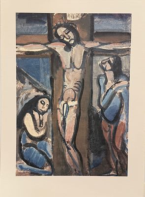 Georges Rouault / Жорж Руо (1871- 1958), "Распятие". бумага, литография 
размер листа 52 х 36 