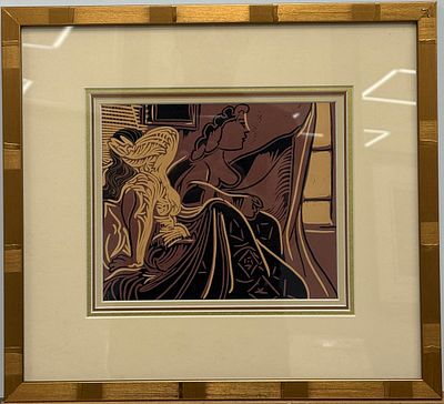 Pablo Picasso / Пабло Пикассо (1881 - 1973), "У окна". бумага, литография 
размер листа 26х21 см 
