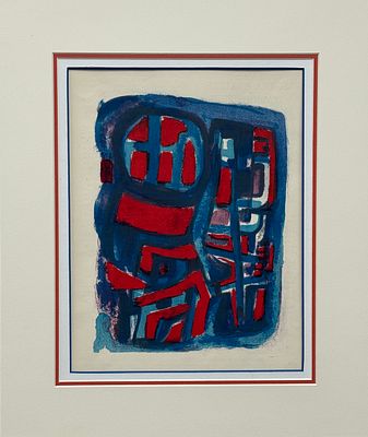 Jean Bazaine / Жан Базейн (1904-2001) "Композиция". бумага, литография 
размер листа 38х27,5 см 