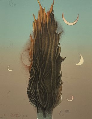 Bruno Bruni / Бруно Бруни (1935), "Молодой месяц". бумага, литография 
размер листа 45х30 см 