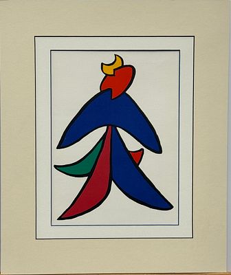 Alexander Calder\ Александр Колдер( 1898-1976). Бумага, литография. 
Ограниченный тираж. 
Размер 