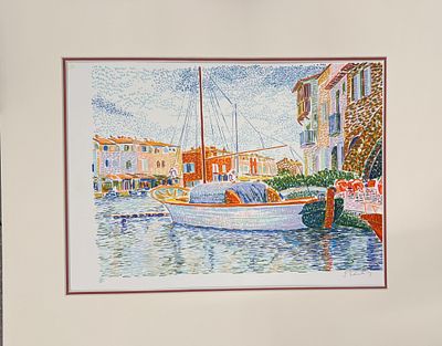 Serge Mendjinsky / Серж Менджински (1929 - 2017) "Из цикла порт в Гавре". бумага, литография 