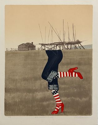 Yrjo Edelman / Ирджо Эдельман(1941 - 2016), "Гольф. бумага, литография 
размер листа 60 х 54 см. 