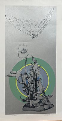 Rita Simon / Рита Симон (1938), "Change Encounter (Случайная встреча)'. бумага, литография 