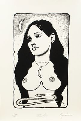 Clayton Anderson / Клэйтон Андерсон (1943), "Stolen Moon". бумага, литография 
размер листа 56 х 