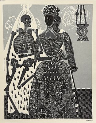 Helmut Andreas Paul (HAP) Grieshaber / ХАП Грисхабер (1909 - 1981), "Королева". бумага 