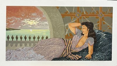 Мурамаса Кудо / Muramasa Kudo (1948), "Twilight Reflection (Сумеречное отражение)". бумага 