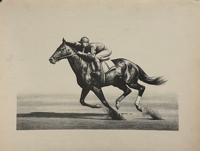 Clarence William Anderson / К. У. Андерсон (1891 - 1971), "Скачки". бумага, литография 
размер 