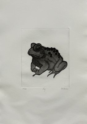 Christine McGinnis / Кристине МакГиннис (1937 - 2019), "Лягушка". бумага BFK Rives, офорт 