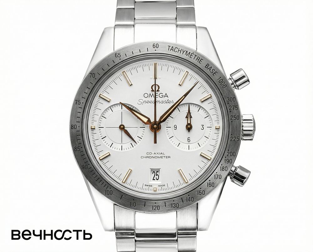Omega Speedmaster. Ref: 3311 
Калибр: 9300. 
Застежка: застежка-бабочка. 

