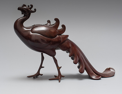 Авторская фигура-курильница &laquo;Птица Феникс&raquo;. Мастер: Масакадзу (Masakazu). 
Япония, первая 