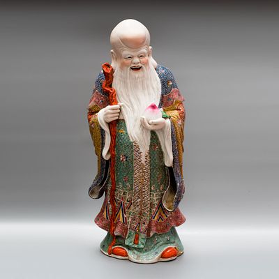 Большая фигура &laquo;Божество долголетия Шоусин&raquo;. Мастер: Цзэн Луншэн (1901-1964). 
Мастерские 