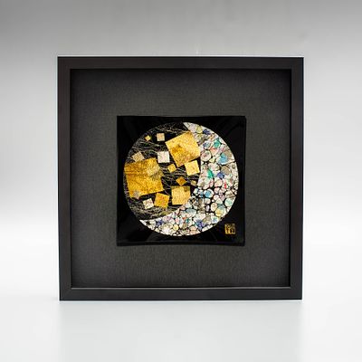 Панно из художественного стекла &laquo;Абстракция&raquo;. Япония, начало 21 века. 
Стекло. 
Размеры: 19 