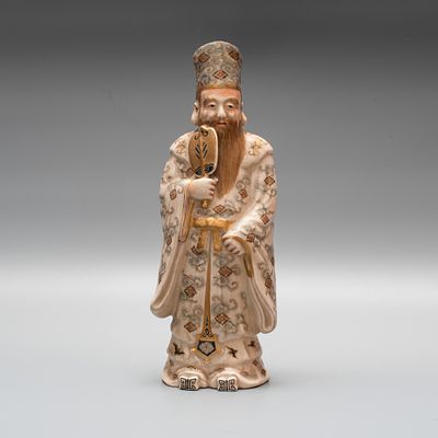 Большая благопожелательная фигура &laquo;Дзюродзин с веером&raquo;. Япония, период Мэйдзи (1868-1912). 