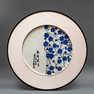 Панно &laquo;Упругие ветви и благоухающие цветы&raquo;. Художник Оуян Биньсинь (псевдоним – Муюнь). 
Китай 