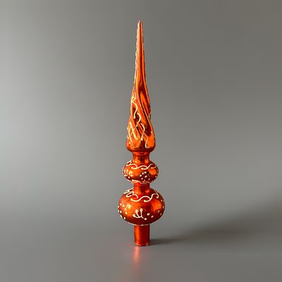 Наконечник. СССР, 1970е годы. 
Стекло, роспись. 
Высота: 25 см. 
Состояние: 