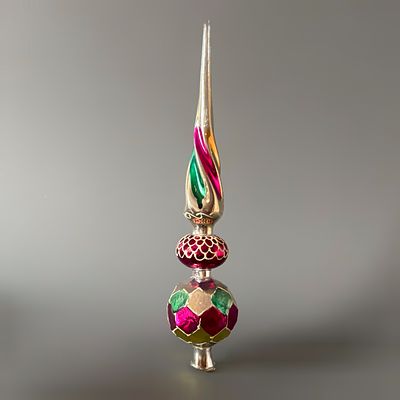 Наконечник. СССР, 1960-е годы. 
Стекло, роспись. 
Высота: 25 см. 
Состояние: 