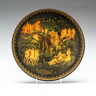 Шкатулка &laquo;Сквозь годы девятнадцатого века&raquo;. Подпись: Манефа Павловна Шемарова (1918-1981). 