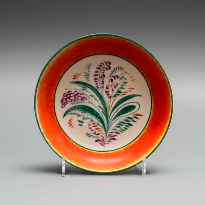 Коллекционное блюдце из чайного сервиза &laquo;Коралловый&raquo;. Художник: П.В. Кузнецов (1878-1968). 