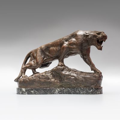Скульптурная композиция "Тигр". Мастер: Тома Франсуа Картье (1879–1943). 
Франция, 1910–1925 