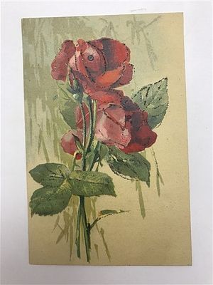 Открытое письмо/открытка. Букет маков. Printed in Germany. № 1885 Relief №2099 glatt. 8,5х13,5 