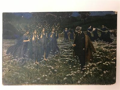 Открытое письмо/открытка. М. Ленц. Мечты. №49. Т-во Р. Голике и А. Вильборг. СПб. 8,5х13,5 см. 