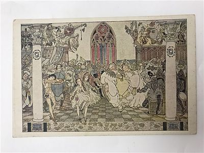 Открытое письмо/открытка. М. Щеглов. Иллюстрация к пьесе-сказке Н. Шкляра "Бум и Юла" в Детских 