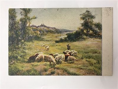 Открытое письмо/открытка. М.А. Беркос. Утро (Малороссия) Серия XIII №145. Т-во Р. Голике и А. 