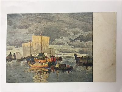 Открытое письмо/открытка. К. Горбатов. К вечеру. Изд. "Рассвет". Киев. Т-во Р. Голике и А. 