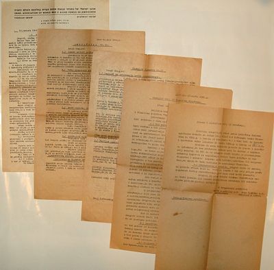 אוסף חוזרים רשמיים – "ארגון ישראלי של משרתי צבאות אומות הברית במלחמת העולם השנייה – קבוצה 