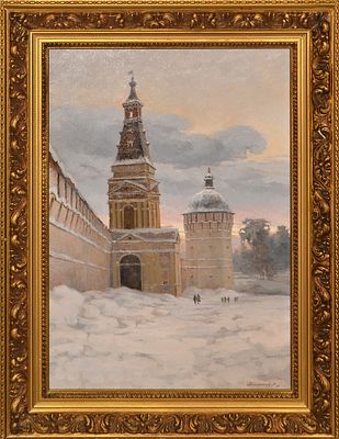 Каширский Михаил Тихонович. "Архитектурный мотив". Холст, масло, 68x88 см, 50x70 см. 1989 г. . "А 