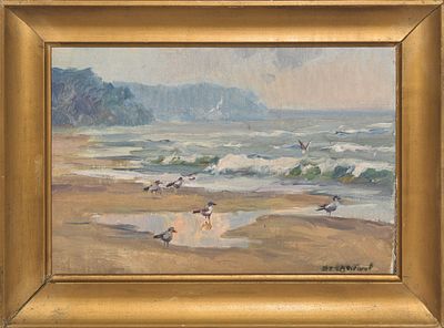 Евгений Иванович Востоков. "На Балтике под Светлогорском". Размер с рамой : 44 х 32,5 см. 