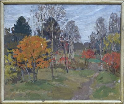 Молтенинов Константин Георгиевич. «Осень». Холст. Масло. Размер рамы: 57 х 48 см. 
Размер по 