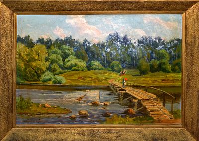 Яркая, сочная картина. Демидов Николай Иванович. «Мост через Москва-реку». . Яркая , сочная 