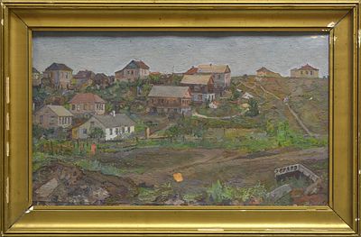 Копин Иван Семенович. «Сельский пейзаж» 1962 год. . Копин Иван Семенович. «Сельский пейзаж» 