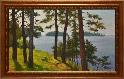 Николай Николаевич Медовщиков. «На Валааме». Картон. Масло. 1979 год. Николай Николаевич 