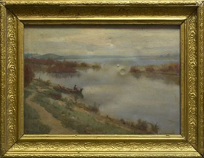 Каманин Александр Михайлович, Наталия Николаевна Попова. "Заливные луга" 1946 год. 
Размер с 