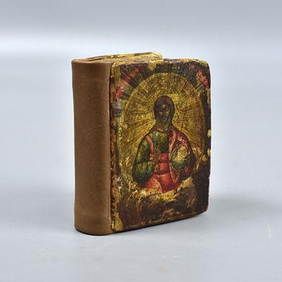 Миниатюрная рукописная книга (Малютка, малышка) "Евангелие" 7,3х6х2см. Миниатюрная рукописная 