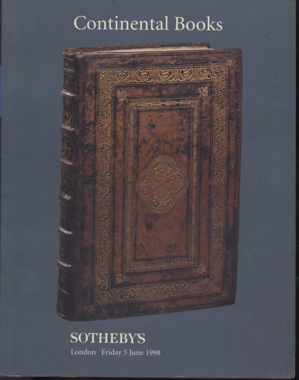 Sotheby's London Continental Books including Science and Medicine June 1998 Auction Catalog. 11 