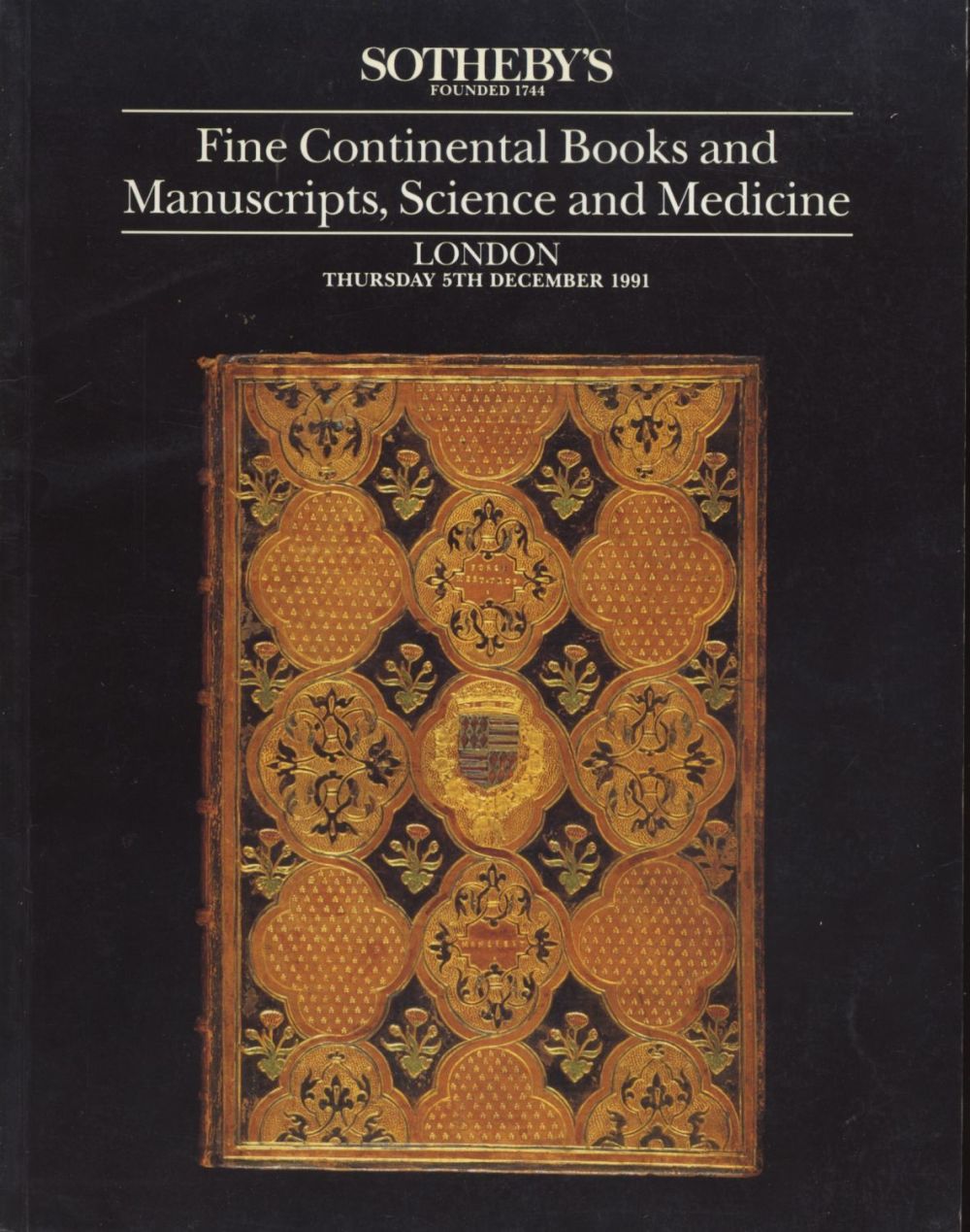 Sotheby's London Fine Continental Books and Manuscripts, Science and Medicine December 1991 