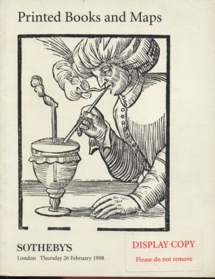 Sotheby's London Printed Books and Maps February 1998 Auction Catalog. 66 pages 
521 lots 