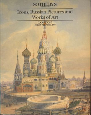 Sotheby's London Icons, Russian Pictures and Works of Art April 1889 Auction Catalog. 227 pages 