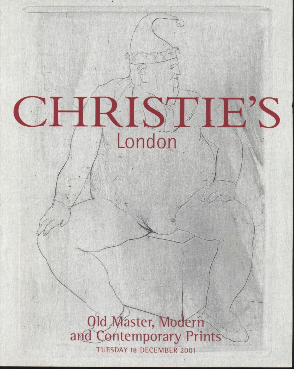 Christie's London Old Master, Modern and Contemporary Prints December 2001 Auction Catalog. 97 