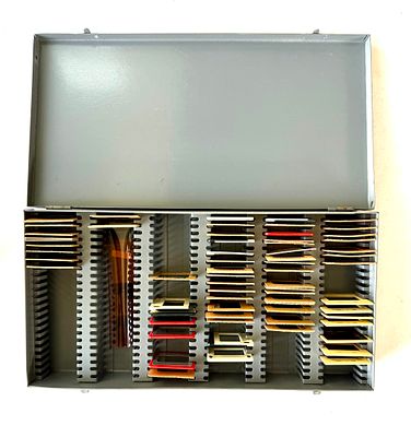 Vintage Metal Slide Storage Case – Holds 138 Slides | Original Photographer’s Storage Box. Vintag 