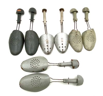 Lot of 8 Vintage Metal Shoe Stretchers – Mid-20th Century Industrial Tools. Collection of 8 