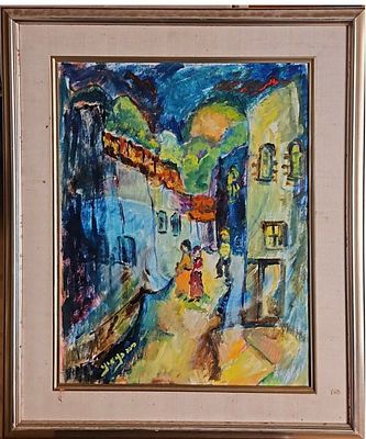 ציור מקורי חתום - ברכה בנימיני (1901–1993)
שמן על בד | חתום | נוף צבעוני אקספרסיבי | ממוסגר | 