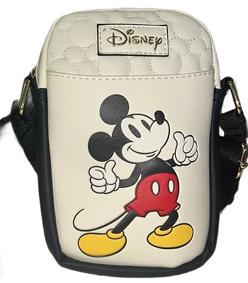 עלה כעת! תיק צד מעוצב של Disney מיקי מאוס בגימור דמוי עור איכותי. 
מידות: 21&times;15 ס"מ.
