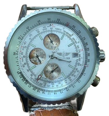 שעון כרונוגרף Breitling Navitimer וינטג'. מנגנון תנועה במצב עבודה. לא נבדקה מקוריות ולא נפתח 