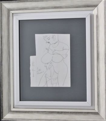 Alberto Manfredi (1930-2001). "senza titolo", disegno a matita su carta su entrambe le facciate 